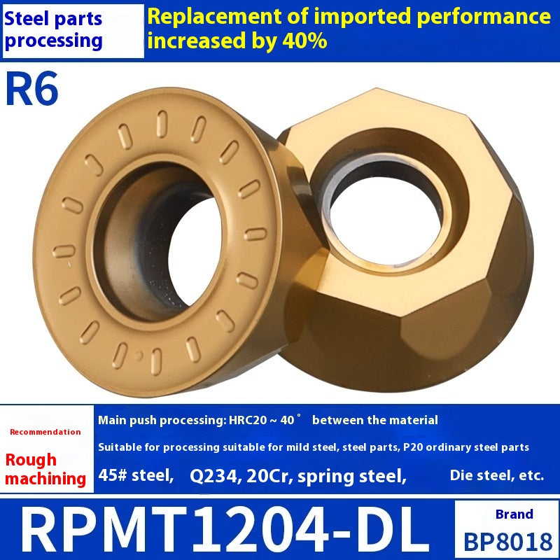 6009 CNC milling inserts RPMW carbide R5 machining center R4 milling machine R6 milling inserts RPMT round cutter grain cutting tools Shandong Denso Pricision Tools Co.,Ltd.